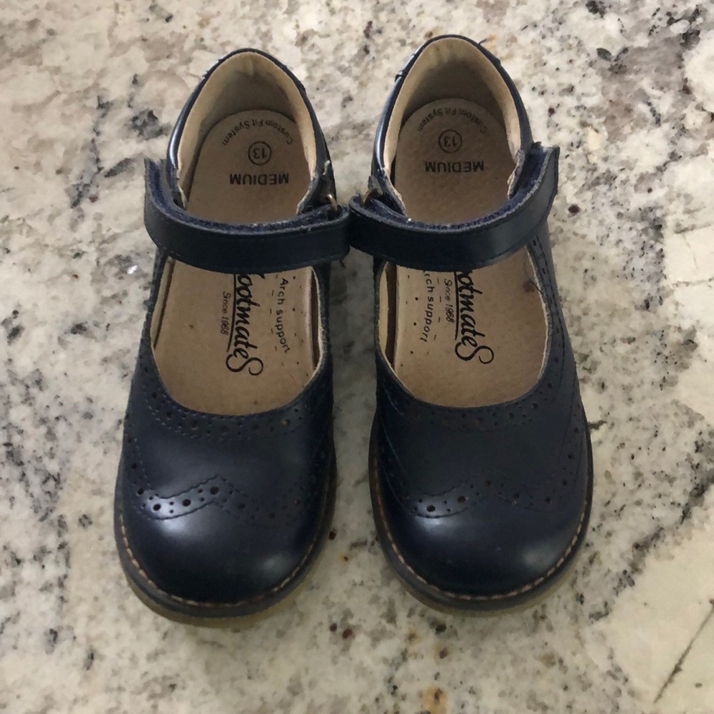 Girls navy Mary Janes